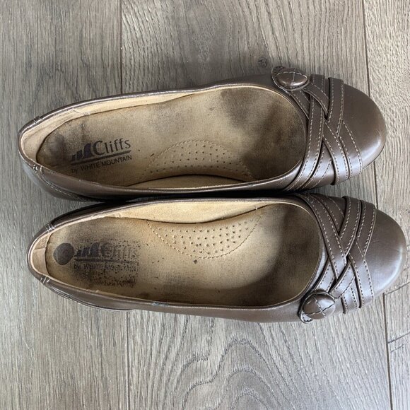 Cliffs by White Mountain Women Size 7.5M Slip-On Brown C17294Z Harriet Shoes - Picture 9 of 12